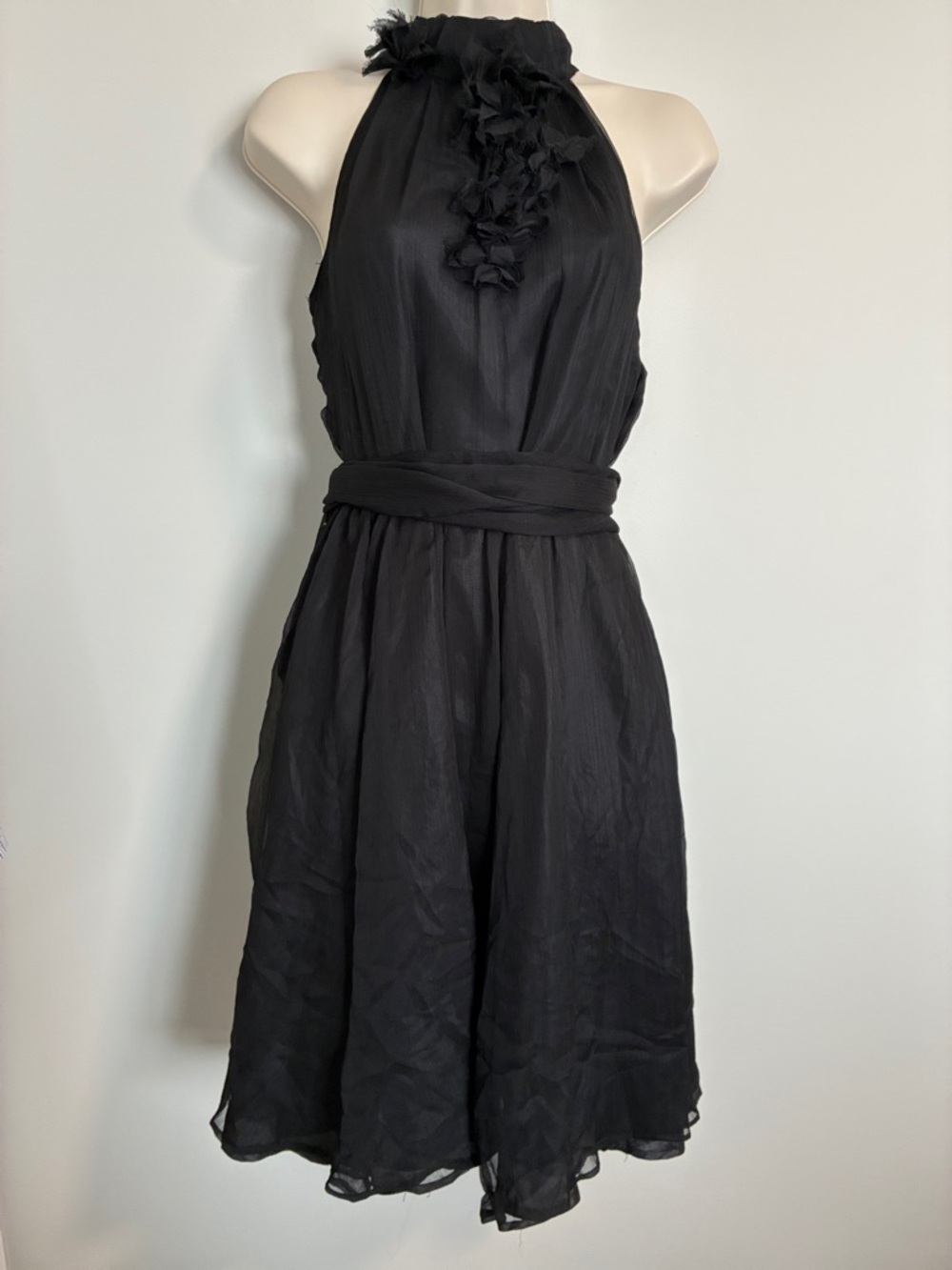 Better Be Black Ruffle Halter Dress - Picture 5 of 15